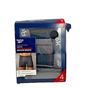 Reebok Men's Performance Boxer Briefs 6" Inseam‎ Moisture Wicking Stretch